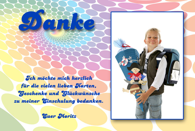 Dankeskarten & Danksagungen zum Schulanfang & Einschulung